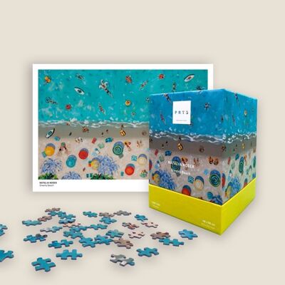 1,000 piece art puzzle + art print: Dreamy Beach - Natalia Nosek