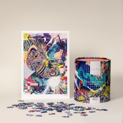 1,000 piece art puzzle + art print: No More Static Noise – Stefanie Thiele