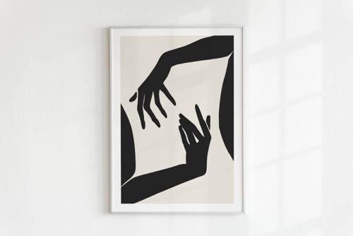 Abstract Bond - Mid Century Minimalist Wall Art Print No49 (A3 - 29.7 x 42.0 cm | 11.7 x 16.5 in)