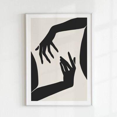 Abstract Bond - Mid Century Minimalist Wall Art Print No49 (A3 - 29.7 x 42.0 cm | 11.7 x 16.5 in)