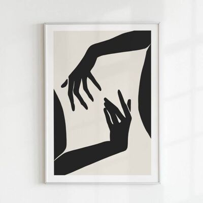 Abstract Bond - Stampa artistica da parete minimalista di metà secolo n. 49 (A4 - 21,0 x 29,7 cm | 8,3 x 11,7 pollici)