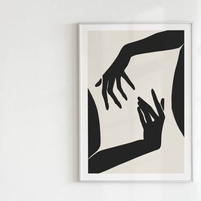 Abstract Bond - Impresión de arte de pared minimalista de mediados de siglo No49 (A2 - 42 x 59,4 cm | 16,5 x 23,4 in)