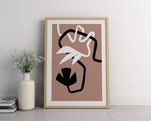 Abstract Botanical Minimalist Wall Art Print No56 (A3 - 29.7 x 42.0 cm | 11.7 x 16.5 in)