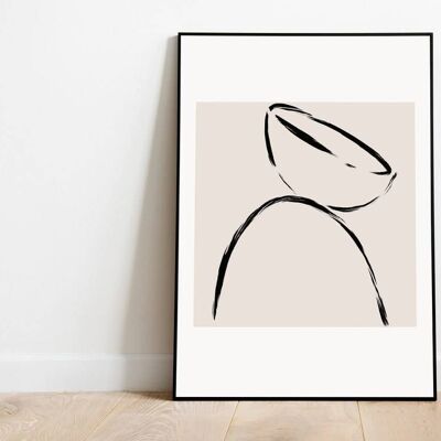 Abstract Home Trends - Minimalist Wall Art Print No11 (A4 - 21.0 x 29.7 cm | 8.3 x 11.7 in)