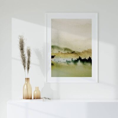 Arte de pared abstracto de Japón - Impresión de arte de pared minimalista No99 (A4 - 21,0 x 29,7 cm | 8,3 x 11,7 in)