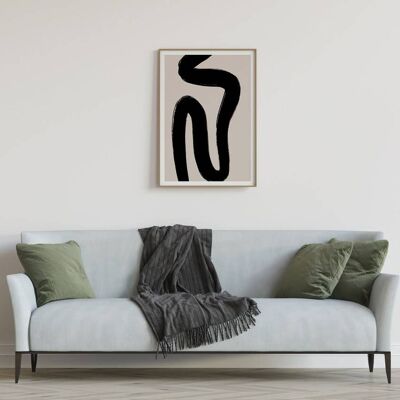 Abstract Shapes - Minimalist Wall Art Print No52 (A4 - 21.0 x 29.7 cm | 8.3 x 11.7 in)