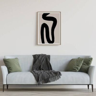 Abstract Shapes - Minimalist Wall Art Print No52 (A3 - 29.7 x 42.0 cm | 11.7 x 16.5 in)