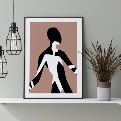 Abstract Spirit - Minimalist Wall Art Print No53 (A2 - 42 x 59.4 cm | 16.5 x 23.4 in)