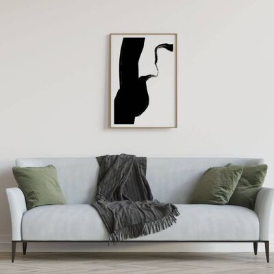 Black & White Mess - Stampa artistica da parete minimalista n. 41 (A4 - 21,0 x 29,7 cm | 8,3 x 11,7 pollici)