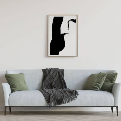 Black & White Mess - Stampa artistica da parete minimalista n. 41 (A3 - 29,7 x 42,0 cm | 11,7 x 16,5 pollici)