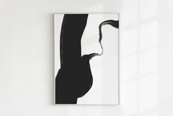 Black & White Mess - Minimalist Wall Art Print No41 (A3 - 29,7 x 42,0 cm | 11,7 x 16,5 po) 2