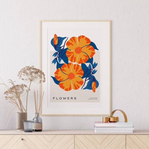 Botanical Wall Poster - Minimalist Wall Art Print No110 (A4 - 21.0 x 29.7 cm | 8.3 x 11.7 in)