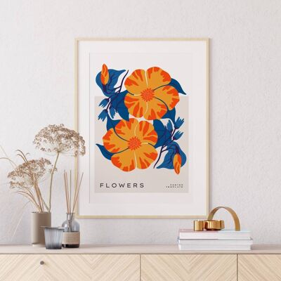 Botanical Wall Poster - Minimalist Wall Art Print No110 (A3 - 29.7 x 42.0 cm | 11.7 x 16.5 in)