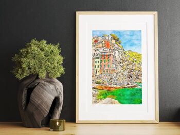 Cinque Terre, affiche du littoral de la Riviera italienne No109 (A3 - 29,7 x 42,0 cm | 11,7 x 16,5 po) 4
