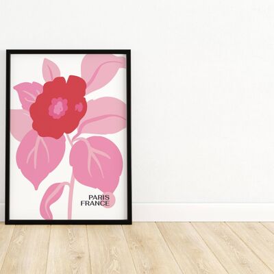 Floral Wall Art Print - Abstract Flowers No116 (A4 - 21.0 x 29.7 cm | 8.3 x 11.7 in)