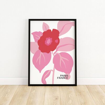 Floral Wall Art Print - Abstract Flowers No116 (A2 - 42 x 59.4 cm | 16.5 x 23.4 in)