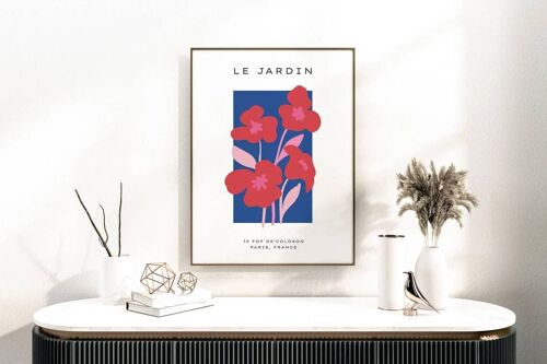 Floral Wall Art Print - Abstract Flowers No117 (A4 - 21.0 x 29.7 cm | 8.3 x 11.7 in)