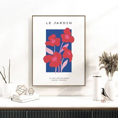 Floral Wall Art Print - Abstract Flowers No117 (A3 - 29.7 x 42.0 cm | 11.7 x 16.5 in)