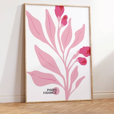Impresión de arte floral para pared - Flores abstractas No120 (A4 - 21,0 x 29,7 cm | 8,3 x 11,7 in)