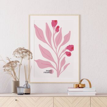 Impression d'art mural floral - Fleurs abstraites No120 (A4 - 21,0 x 29,7 cm | 8,3 x 11,7 po) 2