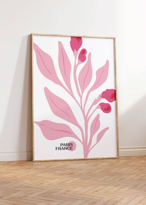Floral Wall Art Print - Abstract Flowers No120 (A2 - 42 x 59.4 cm | 16.5 x 23.4 in)