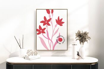 Impression d'art mural floral - Fleurs abstraites No121 (A4 - 21,0 x 29,7 cm | 8,3 x 11,7 po) 1