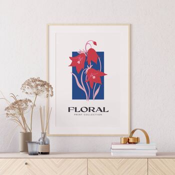 Impression d'art mural floral - Fleurs abstraites No122 (A3 - 29,7 x 42,0 cm | 11,7 x 16,5 po) 2