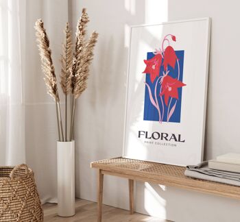 Impression d'art mural floral - Fleurs abstraites No122 (A3 - 29,7 x 42,0 cm | 11,7 x 16,5 po) 3