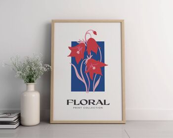 Impression d'art mural floral - Fleurs abstraites No122 (A3 - 29,7 x 42,0 cm | 11,7 x 16,5 po) 4