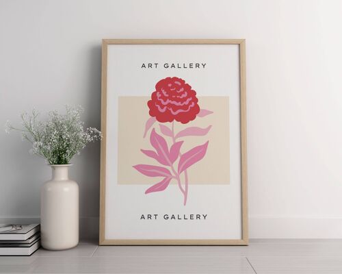 Floral Wall Art Print - Abstract Flowers No123 (A4 - 21.0 x 29.7 cm | 8.3 x 11.7 in)