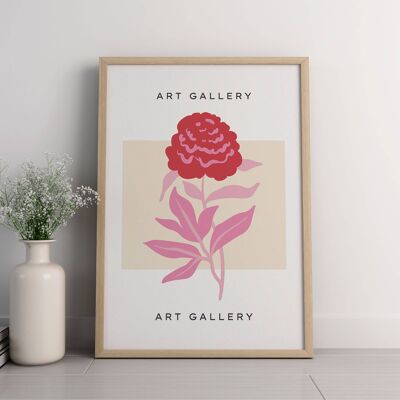 Floral Wall Art Print – Abstract Flowers No123 (A4 – 21,0 x 29,7 cm | 8,3 x 11,7 in)
