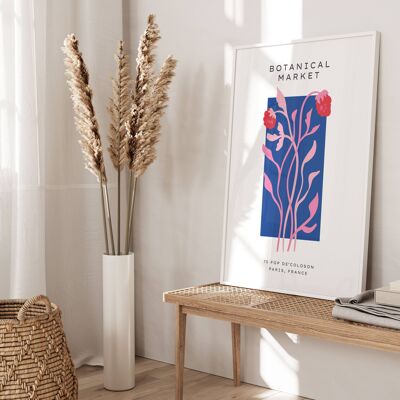 Impresión de arte floral para pared - Flores abstractas No128 (A4 - 21,0 x 29,7 cm | 8,3 x 11,7 in)