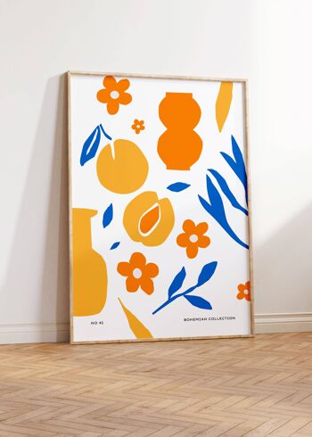 Impression d'art mural floral - Fleurs abstraites No132 (A2 - 42 x 59,4 cm | 16,5 x 23,4 po) 1