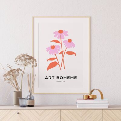 Floral Wall Art Print – Abstract Flowers No133 (A4 – 21,0 x 29,7 cm | 8,3 x 11,7 in)