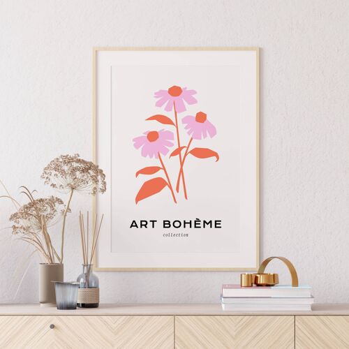 Floral Wall Art Print - Abstract Flowers No133 (A3 - 29.7 x 42.0 cm | 11.7 x 16.5 in)