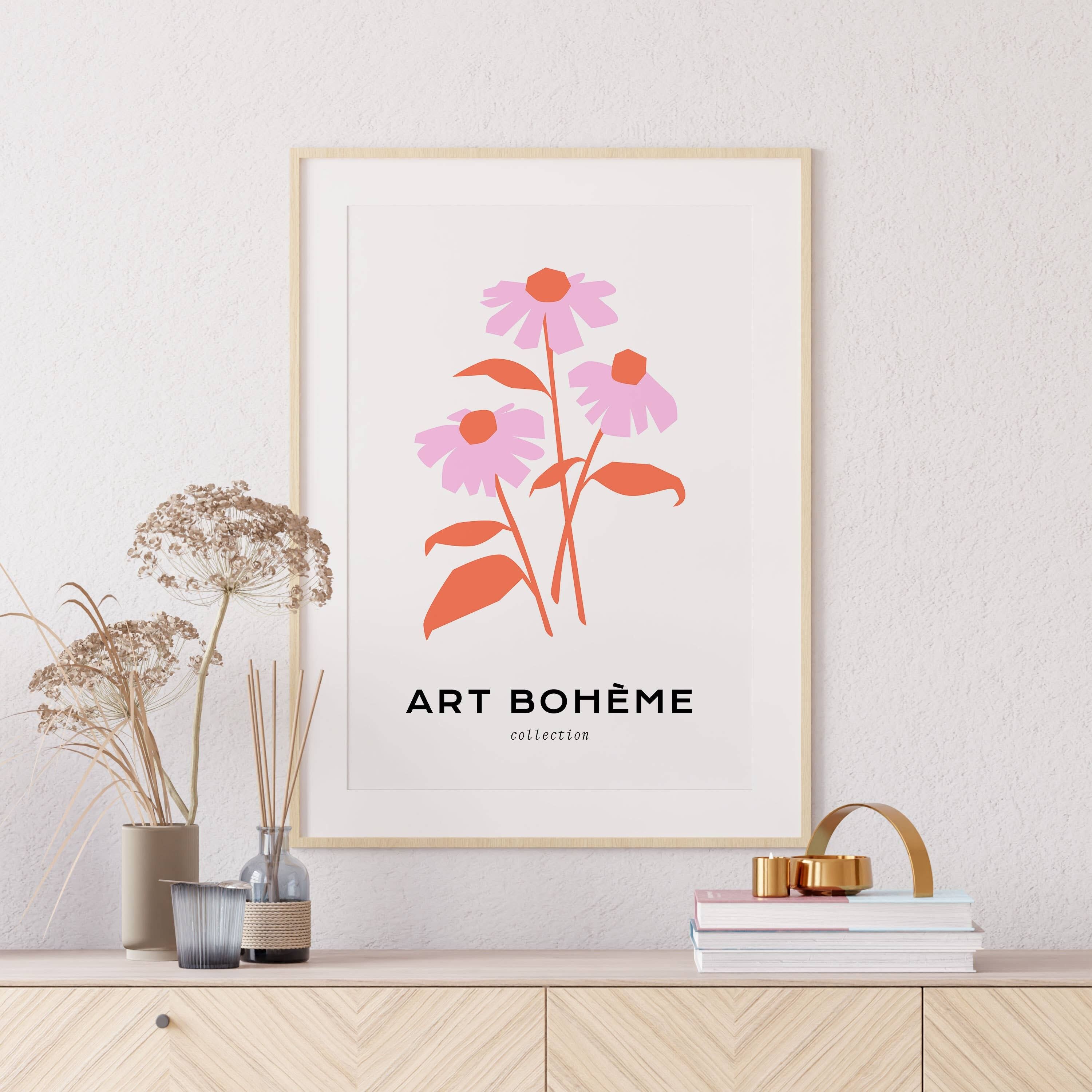 Buy wholesale Floral Wall Art Print - Abstract Flowers No133 (A2 