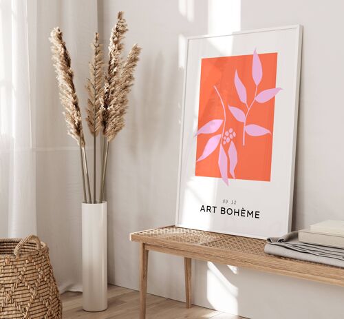 Floral Wall Art Print - Abstract Flowers No134 (A4 - 21.0 x 29.7 cm | 8.3 x 11.7 in)