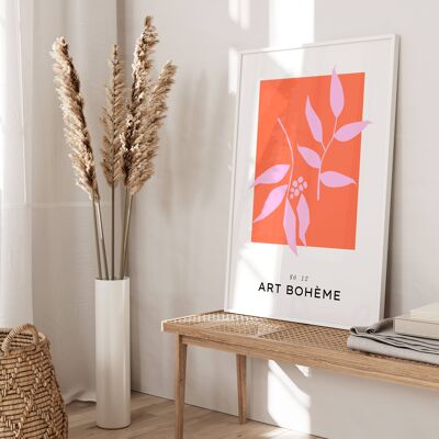 Floral Wall Art Print – Abstract Flowers No134 (A4 – 21,0 x 29,7 cm | 8,3 x 11,7 in)