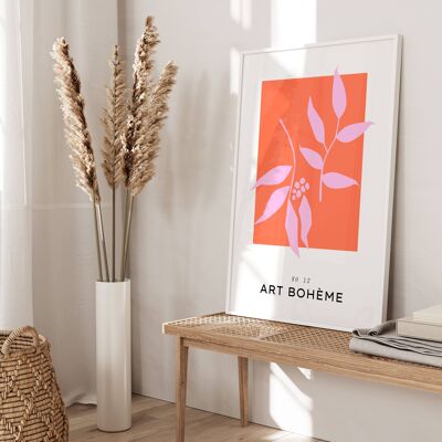 Floral Wall Art Print - Abstract Flowers No134 (A4 - 21.0 x 29.7 cm | 8.3 x 11.7 in)