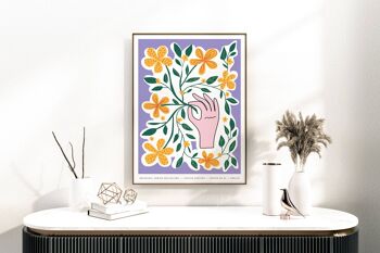 Impression d'art mural floral - Fleurs abstraites No136 (A3 - 29,7 x 42,0 cm | 11,7 x 16,5 po) 1