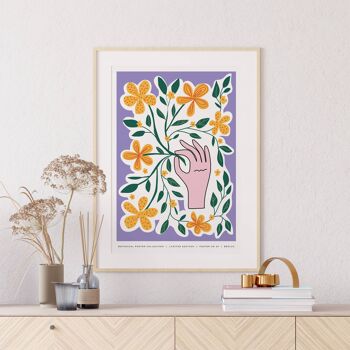 Impression d'art mural floral - Fleurs abstraites No136 (A3 - 29,7 x 42,0 cm | 11,7 x 16,5 po) 4