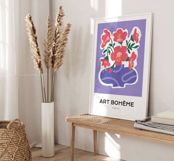 Impression murale florale - Fleurs abstraites No141 (A2 - 42 x 59,4 cm | 16,5 x 23,4 po) 3