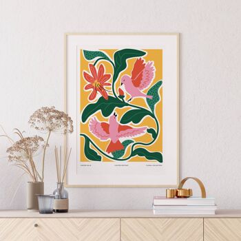 Impression d'art mural floral - Fleurs abstraites No142 (A3 - 29,7 x 42,0 cm | 11,7 x 16,5 po) 2