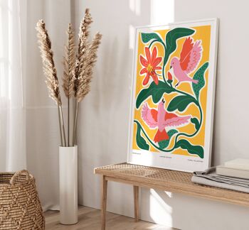 Impression d'art mural floral - Fleurs abstraites No142 (A3 - 29,7 x 42,0 cm | 11,7 x 16,5 po) 3
