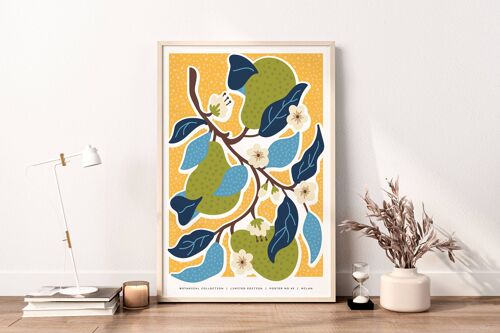 Floral Wall Art Print - Abstract Flowers No143 (A3 - 29.7 x 42.0 cm | 11.7 x 16.5 in)