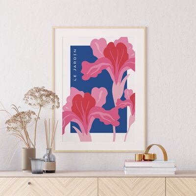 Impresión de arte floral para pared - Flores abstractas No145 (A2 - 42 x 59,4 cm | 16,5 x 23,4 in)