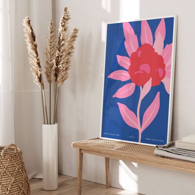 Floral Wall Art Print – Abstract Flowers No147 (A4 – 21,0 x 29,7 cm | 8,3 x 11,7 in)