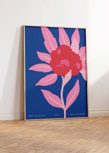 Impression d'art mural floral - Fleurs abstraites No147 (A2 - 42 x 59,4 cm | 16,5 x 23,4 po) 4