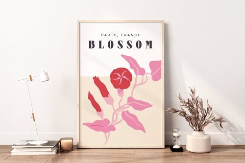 Floral Wall Art Print - Abstract Flowers No149 (A4 - 21.0 x 29.7 cm | 8.3 x 11.7 in)