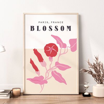 Floral Wall Art Print - Abstract Flowers No149 (A4 - 21.0 x 29.7 cm | 8.3 x 11.7 in)